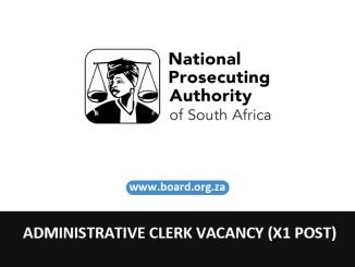 ADMINISTRATIVE CLERK VACANCY (X1 POST)