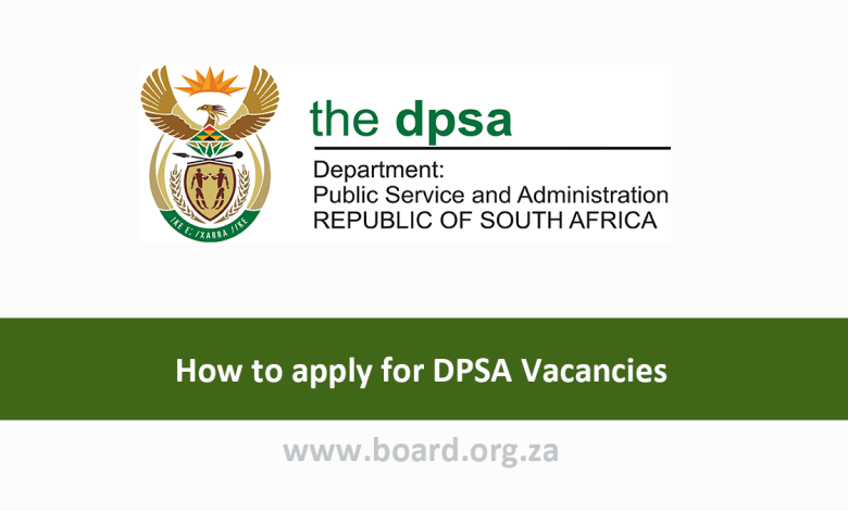 How to apply for DPSA Vacancies