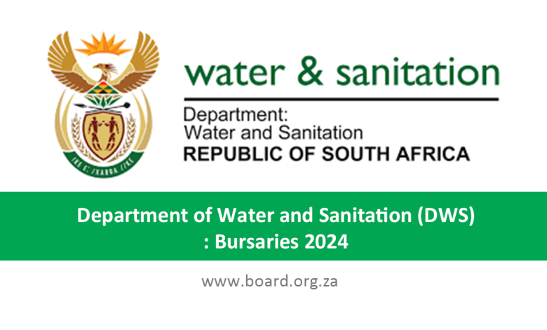 Department of Water and Sanitation (DWS): Bursaries 2024