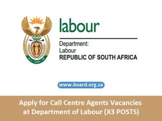 Apply for Call Centre Agents Vacancies at Department of Labour (X3 POSTS)