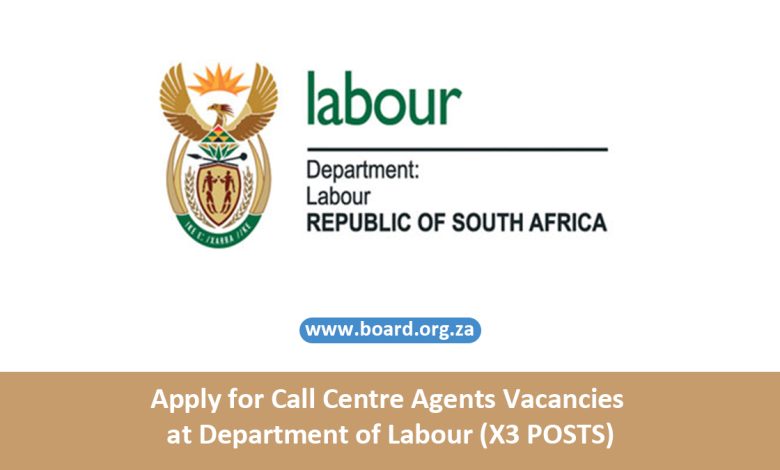 Apply for Call Centre Agents Vacancies at Department of Labour (X3 POSTS)