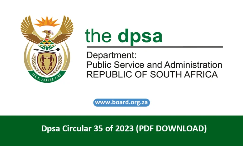 Dpsa Circular 35 of 2023 (PDF DOWNLOAD)