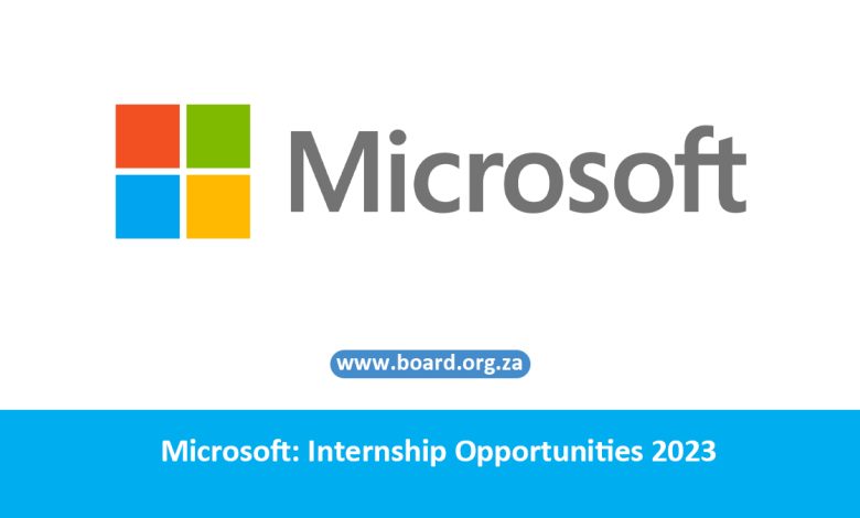 Microsoft: Internship Opportunities 2023