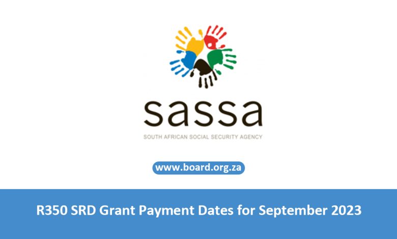 R350 SRD Grant Payment Dates for September 2023