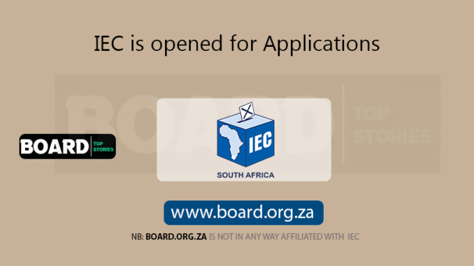 IEC is opened for Applications
