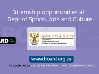 Internship opportunities at Dept of Sports, Arts and Culture