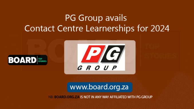 PG Group avails Contact Centre Learnerships for 2024