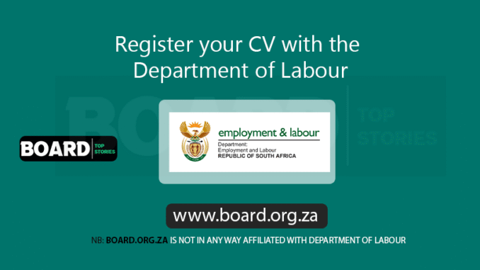 Register your CV with the Department of Labour