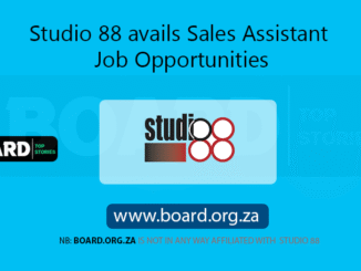 Studio 88 avails Sales Assistant Job Opportunities