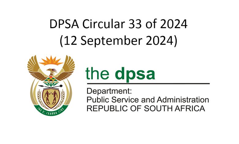 DPSA Circular 33 of 2024 (12 September 2024)