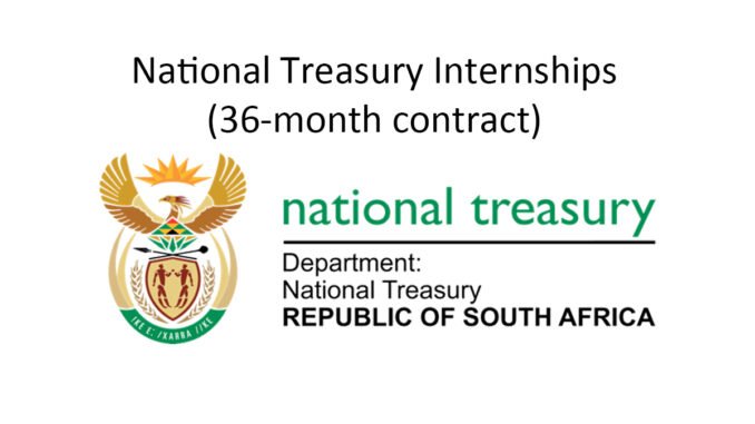 National Treasury Internships (36-month contract)