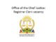 Office of the Chief Justice: Registrar Clerk vacancy