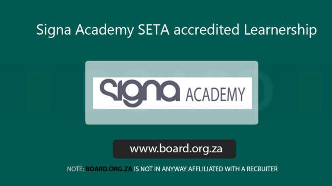 Signa Academy SETA accredited Learnership