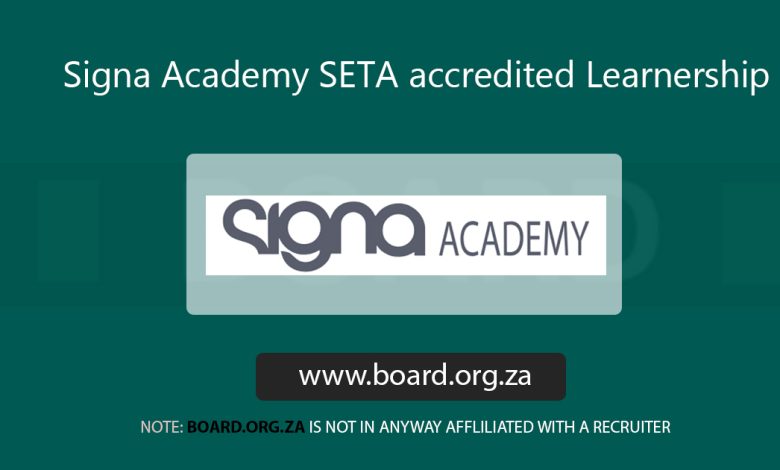 Signa Academy SETA accredited Learnership