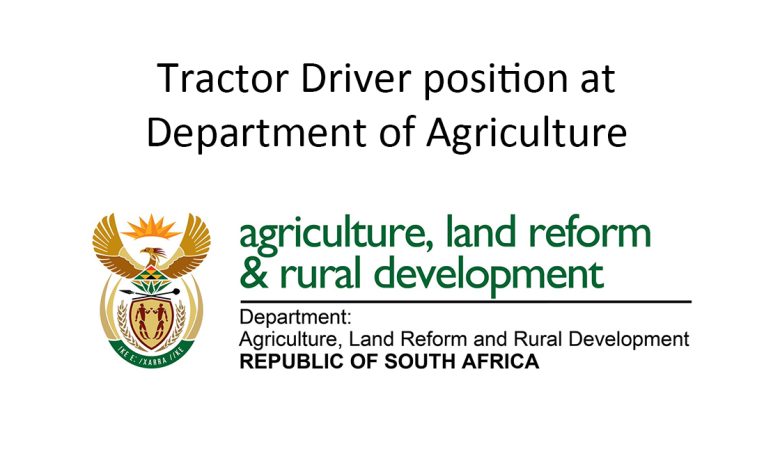 Tractor Driver position at Department of Agriculture