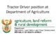 Tractor Driver position at Department of Agriculture