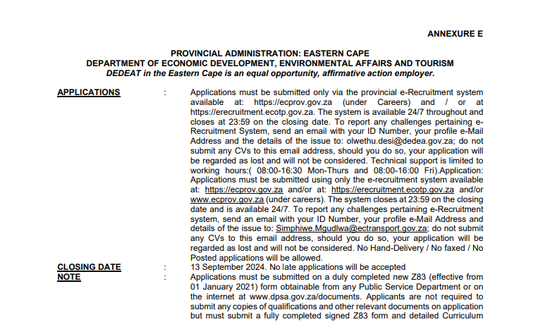 Various Permanent Jobs at Department of Economic development