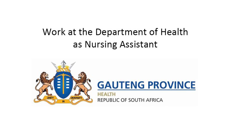 Work at the Department of Health as Nursing Assistant