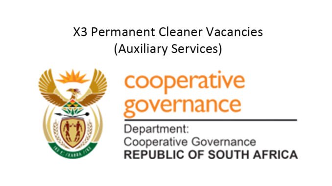 X3 Permanent Cleaner Vacancies (Auxiliary Services)