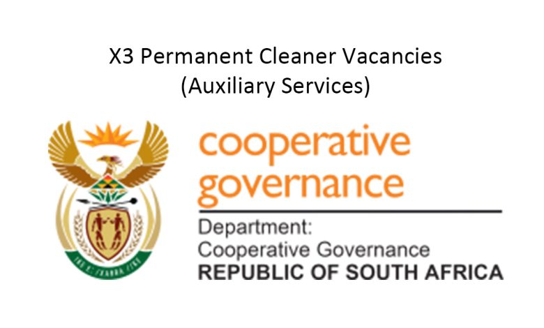 X3 Permanent Cleaner Vacancies (Auxiliary Services)