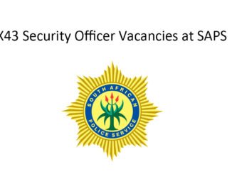 X43 Security Officer Vacancies at SAPS