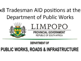 x8 Tradesman AID positions at the Department of Public Works