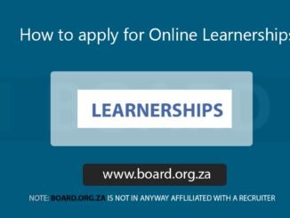 How to apply for Online Learnerships