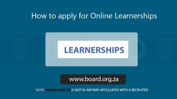 How to apply for Online Learnerships