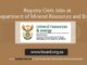 Registry Clerk Jobs at Department of Mineral Resources and Energy