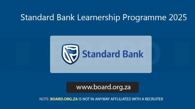 Standard Bank Learnership Programme 2025