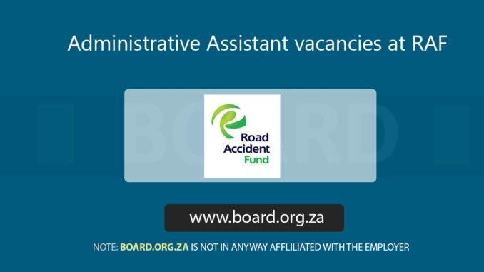 Administrative Assistant vacancies at RAF