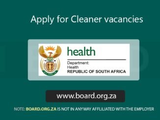 Apply for Cleaner vacancies (X3 Posts) at Department of Health