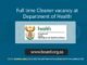 Full time Cleaner vacancy at Department of Health