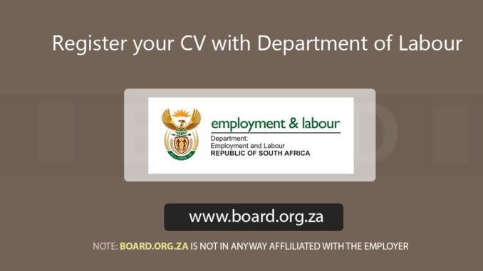 Jobseeker Register your CV with Department of Labour