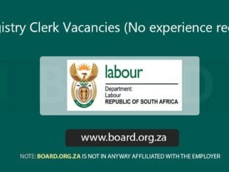 Registry Clerk Vacancies (No experience required)